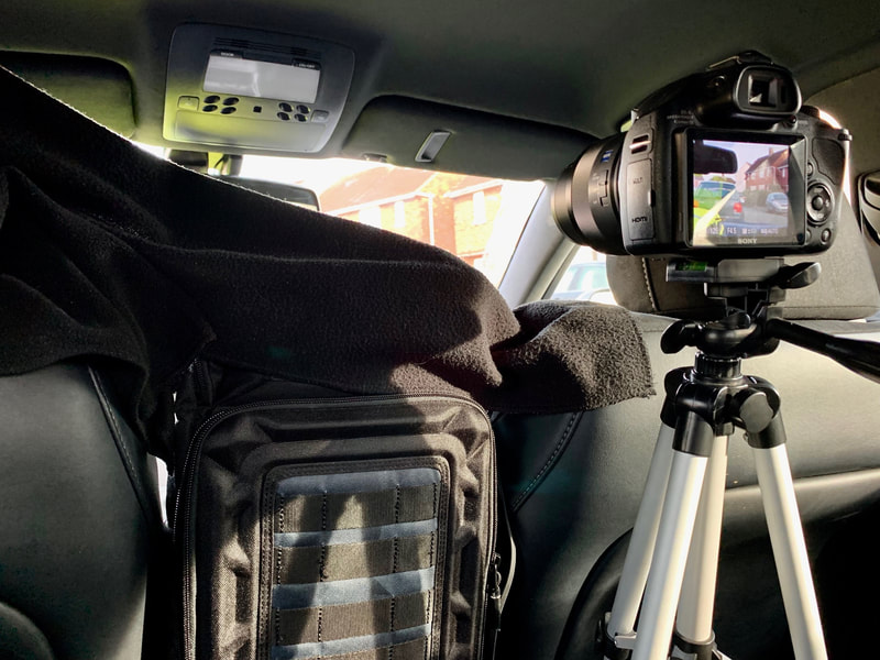 Surveillance Work can sometimes mean setting up a hive in the back of your vehicle.